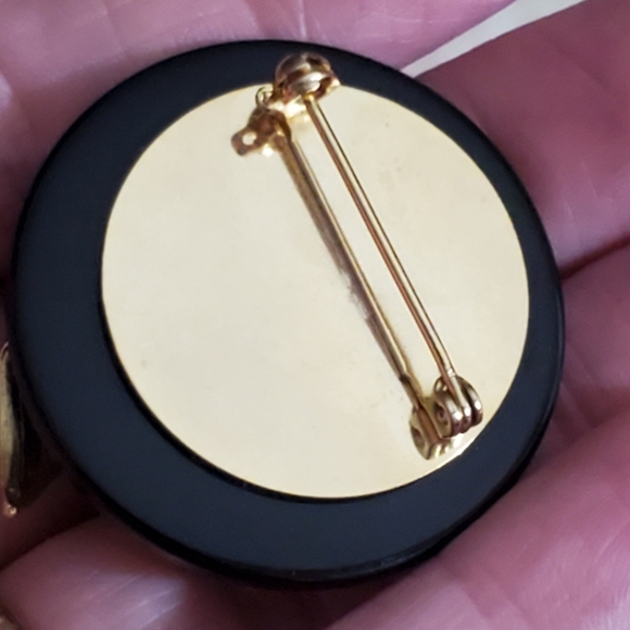 Vintage STUNNING Bird nest pearls enamel brooch pin gold - Picture 8 of 12